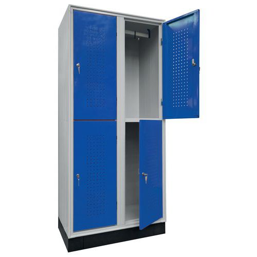 Armadio spogliatoio multiscomparto 4 posti 80X50X175h BLU,