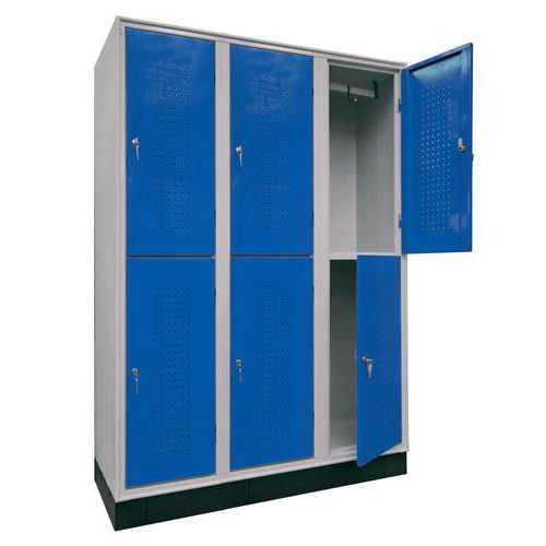 Armadio spogliatoio multiscomparto 6 posti120X50X175h BLU,