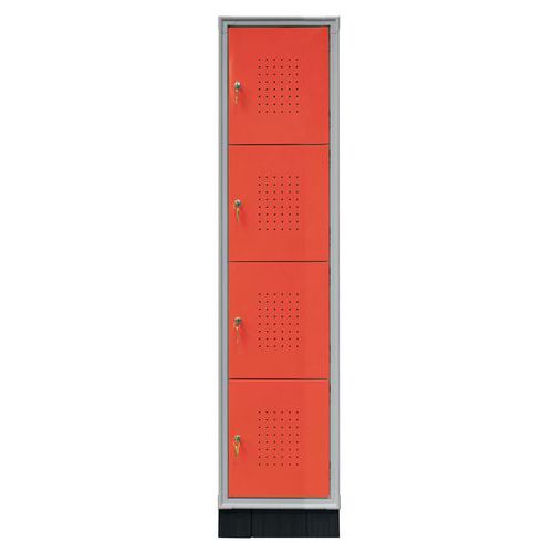 Armadio casellario 4 vani 1 colonna 40X50X175h ROSSO,