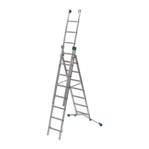 Scala a tre rampe grad 7+8+8 alluminio,