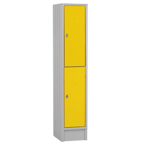 ARM.SPOGL.2 VANI DIM.35X50X180 GRIGIO/GIALLO RAL 1018,