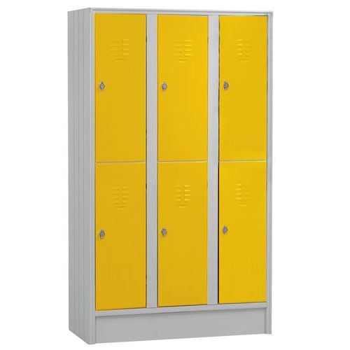 ARM.SPOGL.6 VANI DIM105X50X180 GRIGIO/GIALLO RAL 1018,