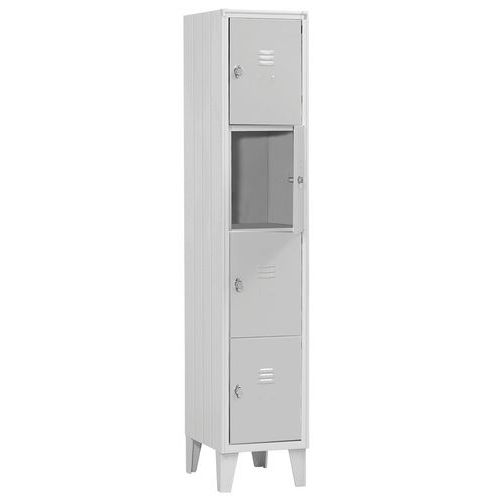 Armadio casellario 4 vani dim. 35x50x180 grigio RAL7035,