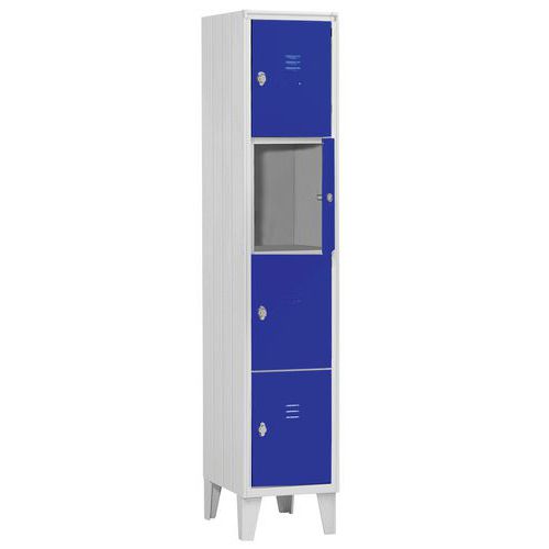 Armadio casellario 4 vani dim. 35x50x180 blu RAL5017,