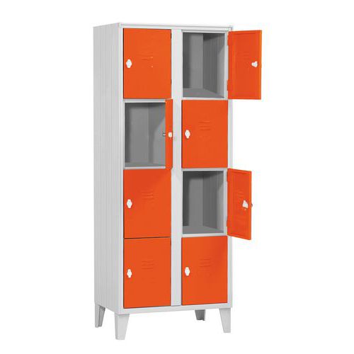 Armadio casellario 8 vani dim. 70x50x180 arancione RAL2009,