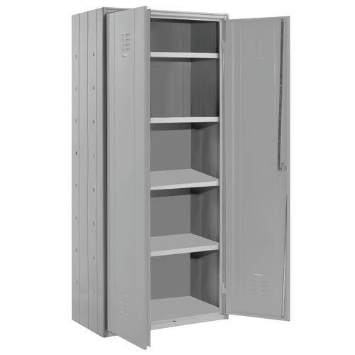 Armadio metallico multiuso 60x 40x180 grigio,