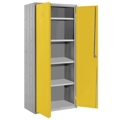 Armadio metallico multiuso 60x 40x180 giallo,