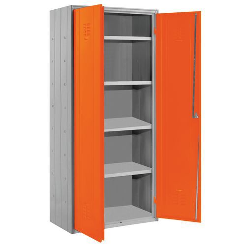 Armadio metallico multiuso 60x 40x180 arancio,
