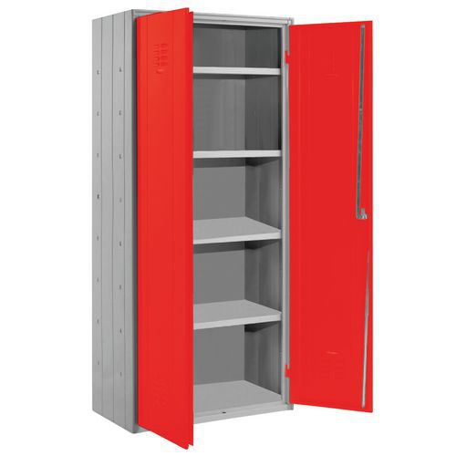 Armadio metallico multiuso 60x 40x180 rosso,