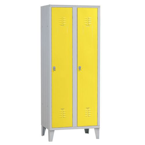 ARMADIO SPOGLIATOIO 2 VANI DIM .70X50X180 GIAL LO RAL1018,