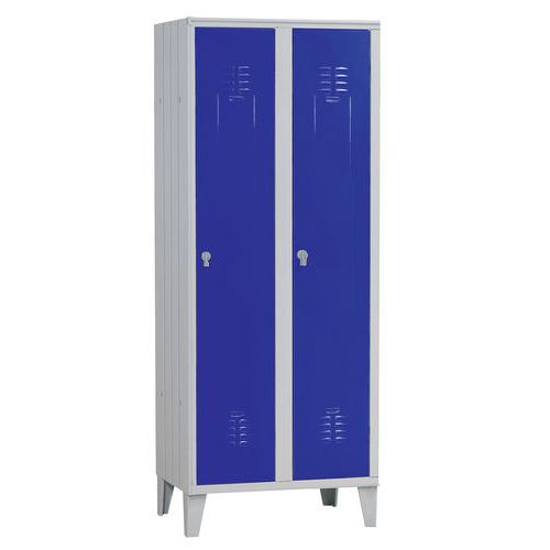 ARMADIO SPOGLIATOIO 2 VANI DIM .70X50X180 BLU RAL5017,