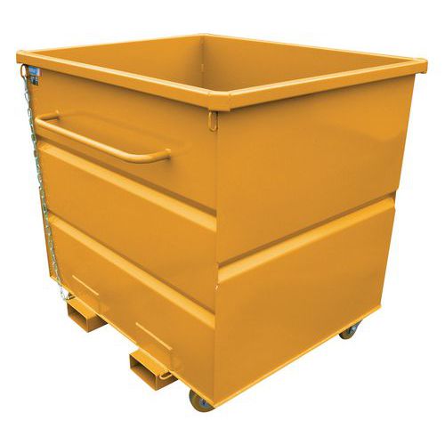 Benna per carrello a testa rotante 1250 l verde,