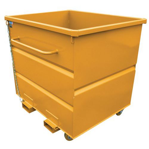 Benna per carrello a testa rotante 1000 l verde,