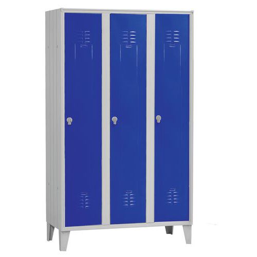 ARMADIO SPOGLIATOIO 3 VANI DIM .105X50X180 BLU RAL5017-MZ,