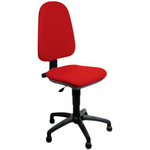 sedia operativa schienale alto mecc. CP rosso,