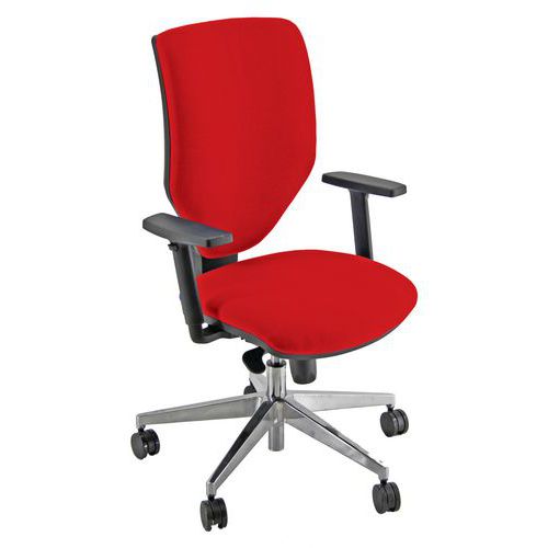 Seduta operativ COZY pp Base alluminio pressofuso Rosso,