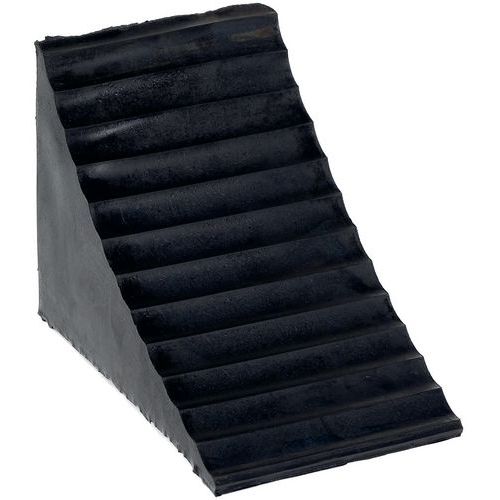 1 coppia di calzatoie per camion nere in gomma - Manutan,