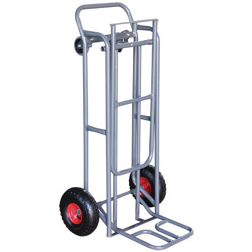 Carrello a 2 posizioni con ruote antiforatura 250kg,