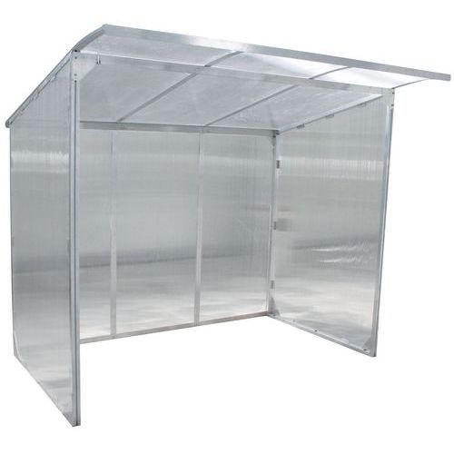 Riparo per fumatori pensilina 2,55x1,94 h. 2,20 m,