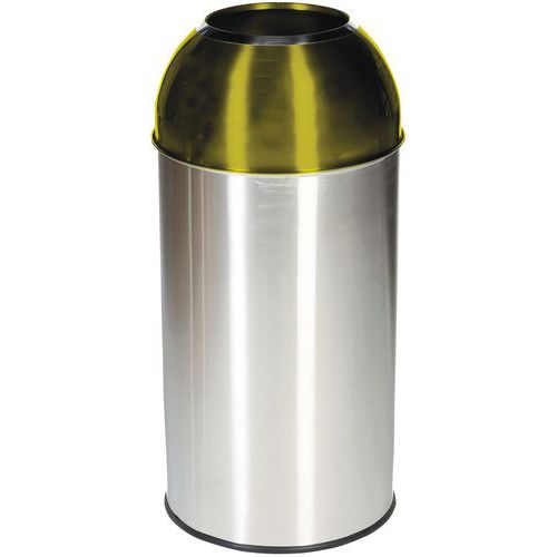 Pattumiera Open Dôme 40 L - Coperchio giallo - Manutan,