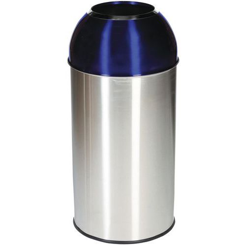 Pattumiera Open Dôme 40 L - Coperchio blu - Manutan,
