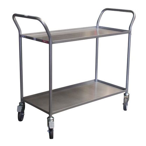 Carrello 200 kg 2 ripiani in lamiera 935x435 mm,