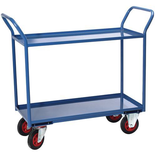 Carrello 2 ripiani lamiera 935x435 mm,