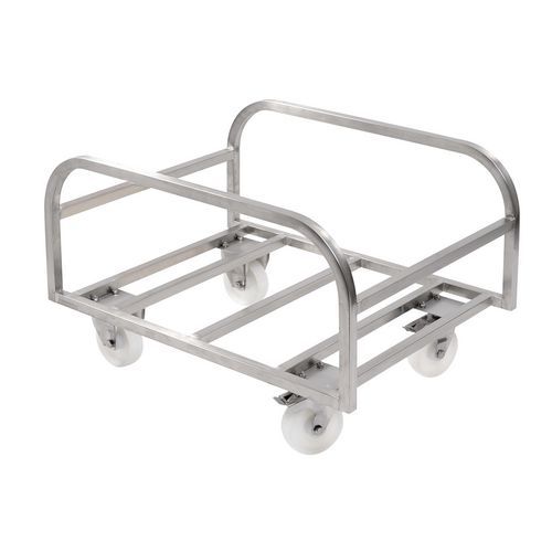 Carrello inox per contenitore profondo da 100 L,