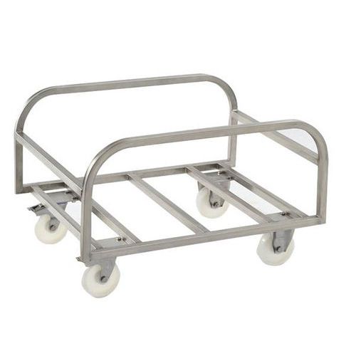 Carrello inox per contenitore profondo da 220 L,