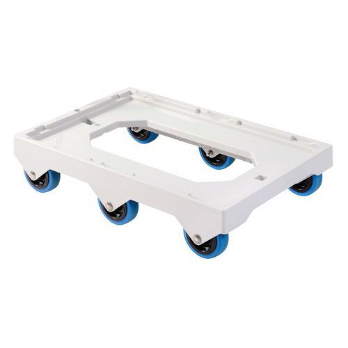 Base con 6 rotelle silenziose - Asse in inox,