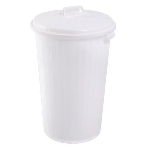 Contenitore 35 L con coperchio piatto- Bianco,