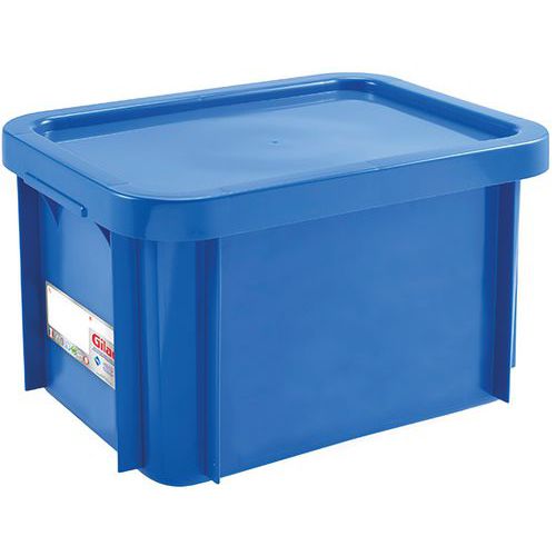 Contenitore 15 L antibatterico con coperchio - Blu,
