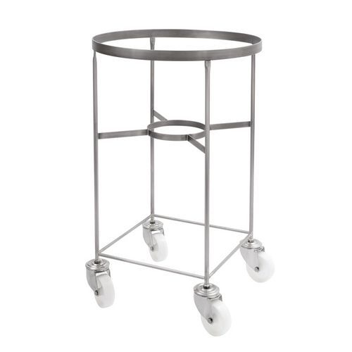 Carrello inox per contenitore profondo emisferico da 75 L,