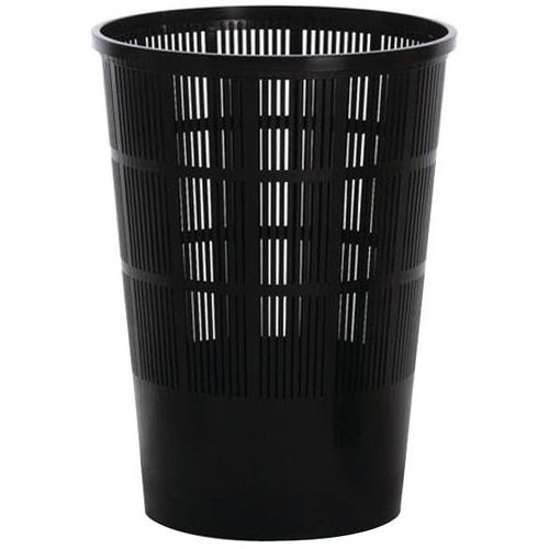 Cestino per la carta forato modello grande - 50L - Nero,