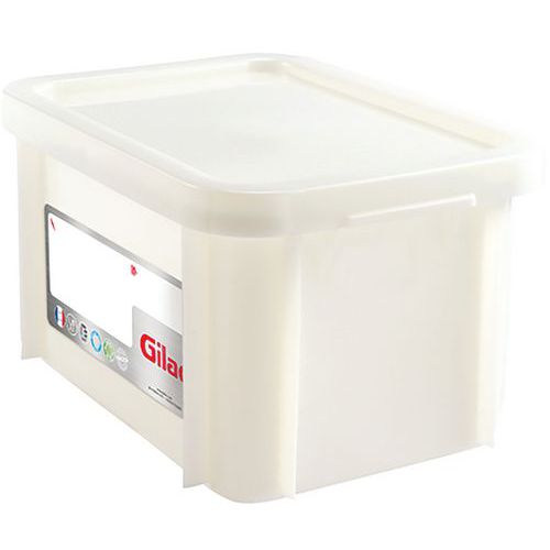 Contenitore HACCP 15 L rettangolare con coperchio - Bianco,