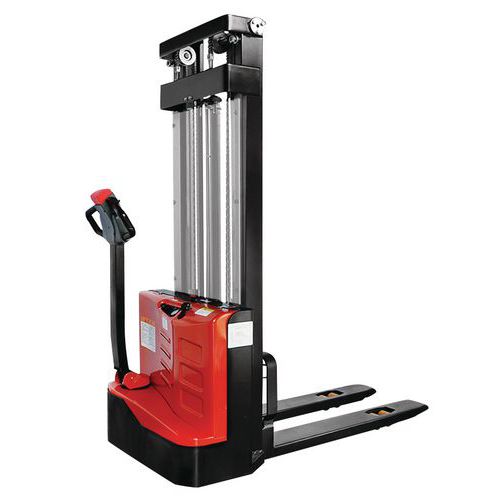 Carrello elevatore elettrico 1000 kg sollevamento max 2700 mm,