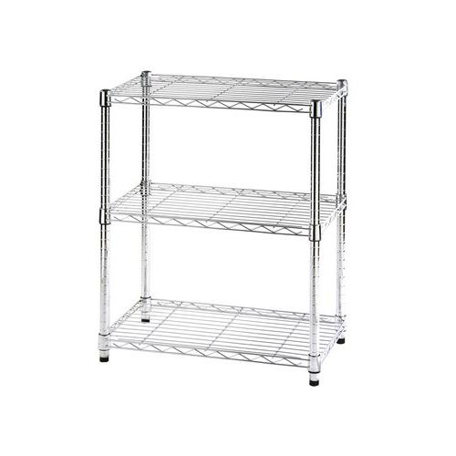 Libreria light cromo con 3 piani cm 35 x 60 x 75,