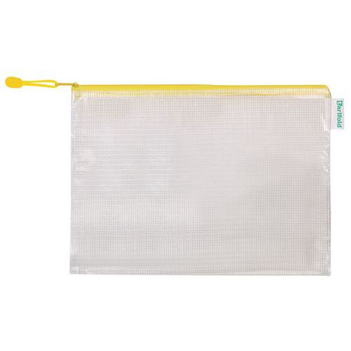 Busta con cerniera A4 orizzontale A4 T-Collection Giallo,