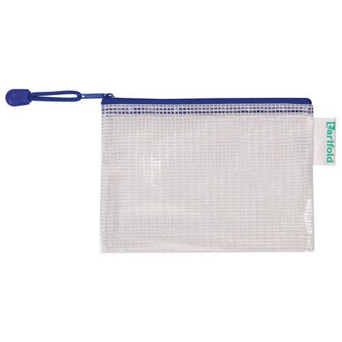 Busta con cerniera A6 orizzontale T-Collection Blu,