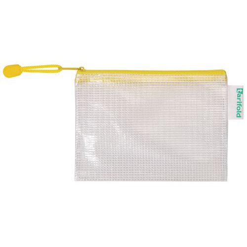 Busta con cerniera A6 orizzontale T-Collection Giallo,