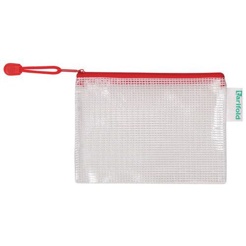 Busta con cerniera A6 orizzontale T-Collection Rosso,