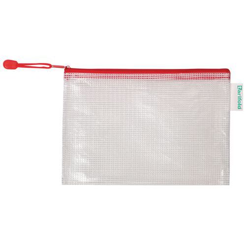 Busta con cerniera A5 orizzontale T-Collection Rosso,