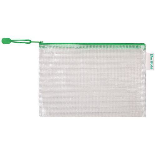 Busta con cerniera A5 orizzontale T-Collection Verde,