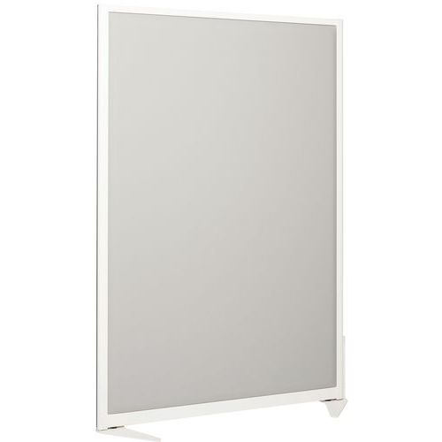 Parete divisoria acustica 170x100 cm Bianco Twist Grigio,