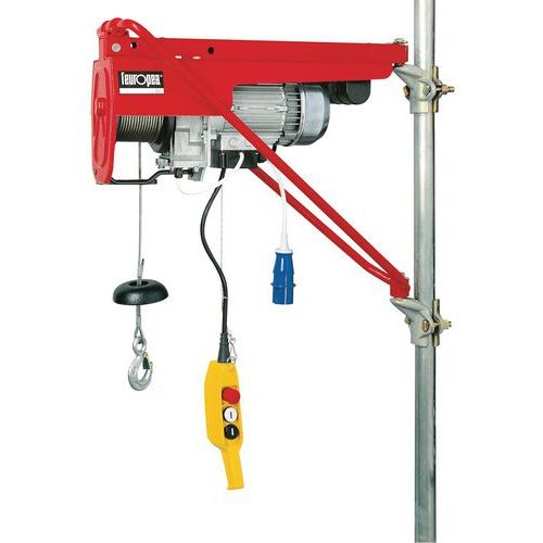 ARGANO PER GRU MONOFASE PORTATA =200 KG CAVO=25 M,