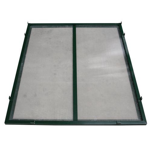 Protezione laterale DX/SX L 1600 per estremità con pensilina verde,