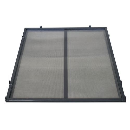 Protezione laterale DX/SX L 1600 per estremità con pensilina grigia,