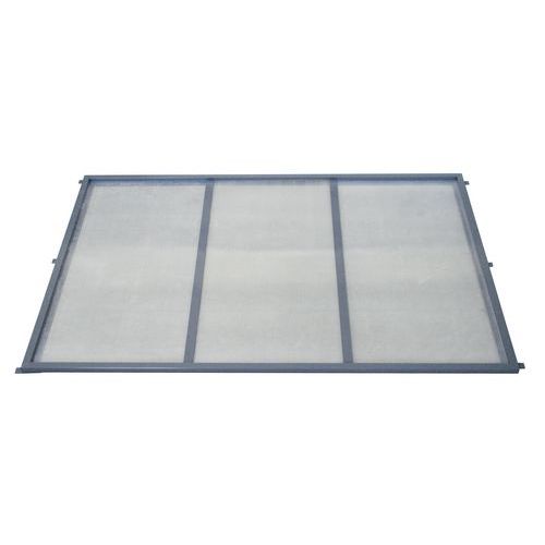 Protezione posteriore grigia modulo di partenza - Pensilina con tettoia ad arco,