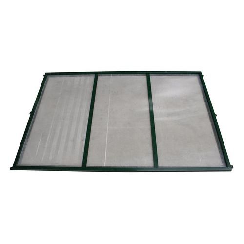 Protezione posteriore per estremità verde per 2 moduli o più - Riparo multiuso con tettoia curva,