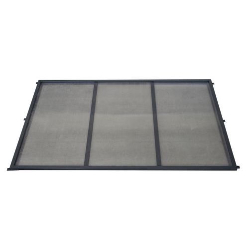 Protezione posteriore grigia 3 moduli o più - Pensilina con tettoia ad arco,